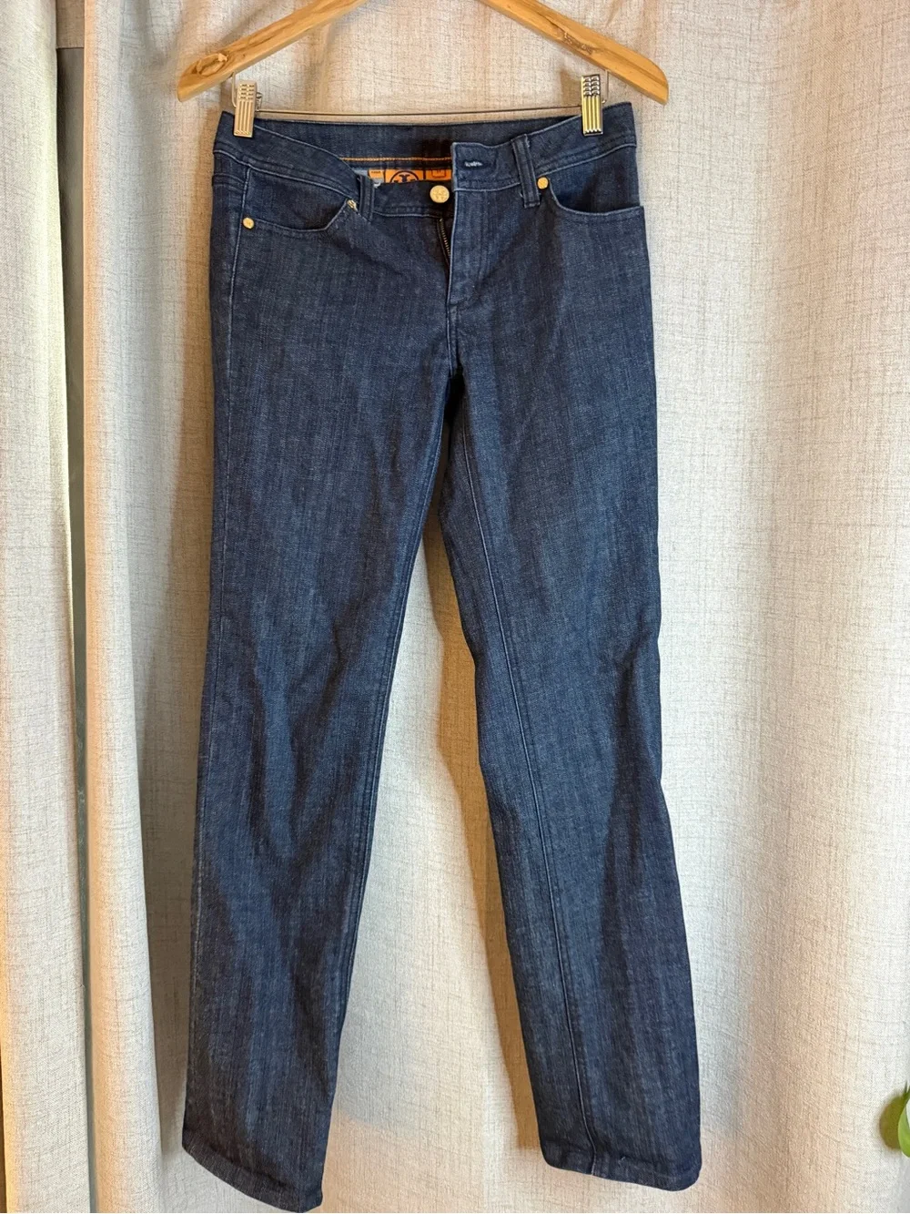 Tory Burch Dark Indigo Straight-Leg Jeans